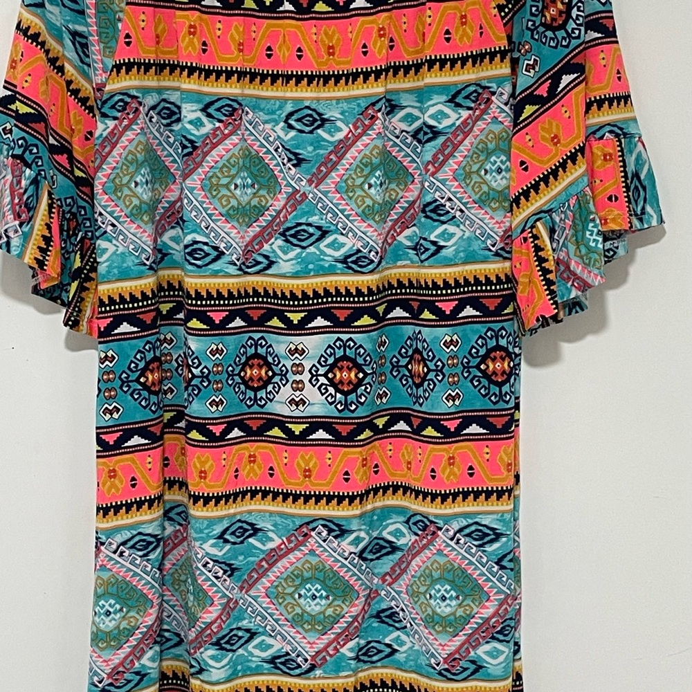 Colorful Geometric Pattern Dress/Tunic - Picture 2 of 2